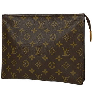 Louis Vuitton Poche Clutch Bag Cosmetic Monogram Brown